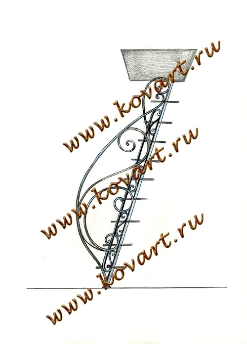Эскизы кованых лестниц