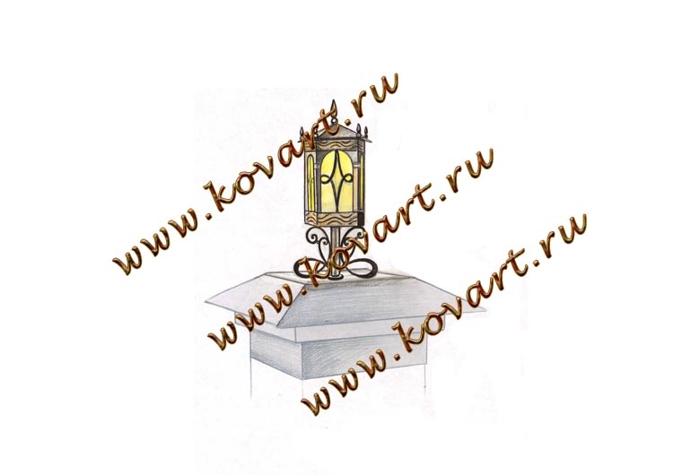 Эскизы кованых фонарей