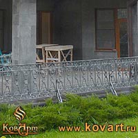 Кованые перила для крыльца коттеджа Код: КРЦ-29/105