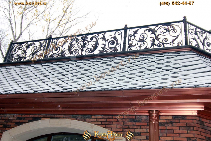 Кованые ограждения для крыши загородного дома Код: БО-039/67
