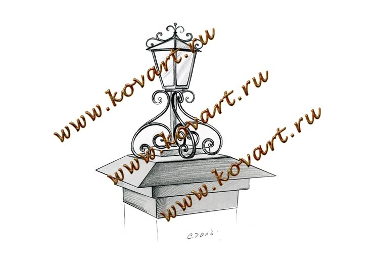Эскизы кованых фонарей