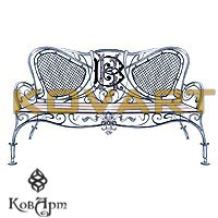 Эскизы кованых скамеек