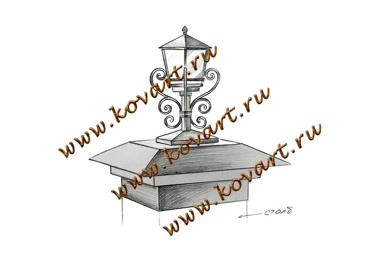 Эскизы кованых фонарей