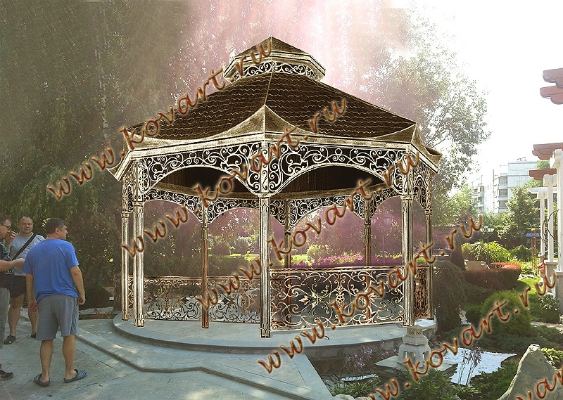 Эскизы кованых беседок