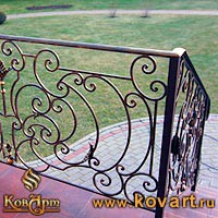 Перила кованые для лестницы на улице Код: ЛП-0122/84