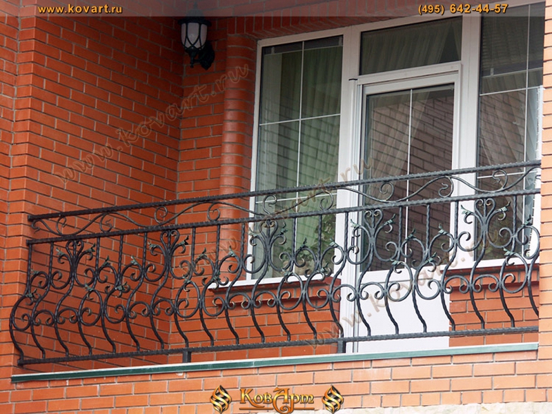 Кованые балконные ограждения с выпуклым низом Код: БО-157/63