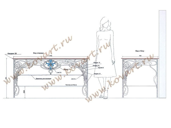 Эскизы кованой мебели