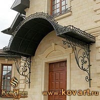 Кованые перила для крыльца загородного дома Код: КРЦ-33/70