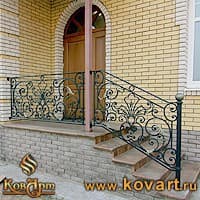 Ажурные кованые перила для крыльца Код: КРЦ-22/72