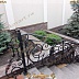 Кованые перила с красивыми столбами для уличной лестницы Код: ЛП-046/72
