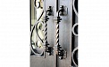 Металлическая белая дверь с коваными элементами Код: ДВ-015/51