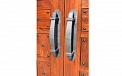 Кованая дверь с деревянным каркасом Код: ДВ-012/50