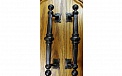 Кованые лестницы с перилами и деревянными поручнями Код: ЛП-0160/54