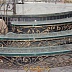 Кованое балконное ограждение с золотой патиной Код: БО-54/77